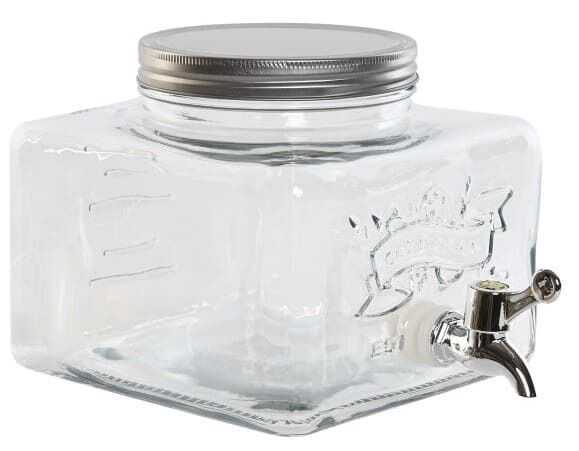 Dispensador bebidas 19*25*16 vidro/metal