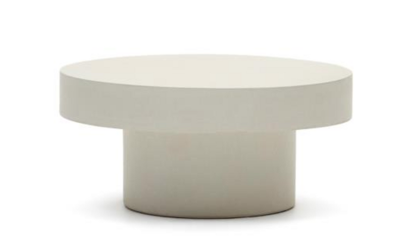 Mesa centro D66*33alt cimento branco