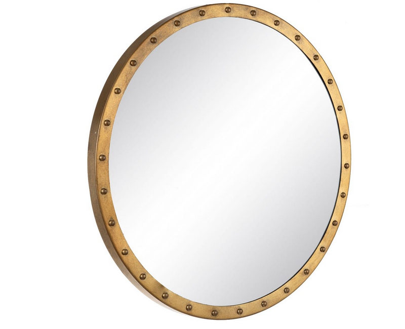 Espelho dourado metal D74,5*4,5cm