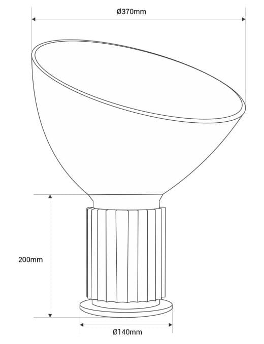 Cand mesa aluminio D14*H20*D37 (abj) preto