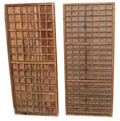 Painel parede 53*4*81H madeira quadrados