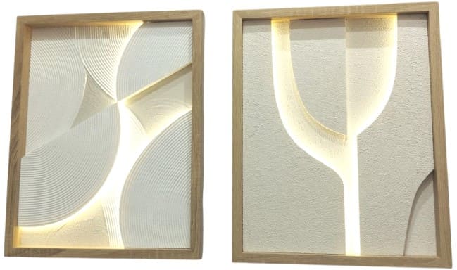 Quadro LED/MDF 40*3,8*50H moderno 3D