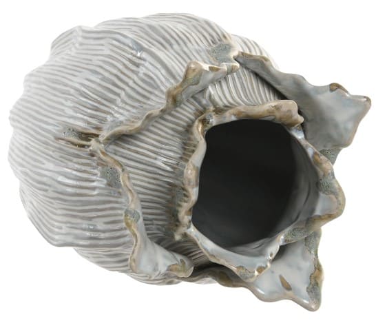 Jarra cerâmica 19*19*33H folhas creme