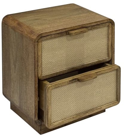 Mesa cabeceira 40*30*45H manga/ráfia natural