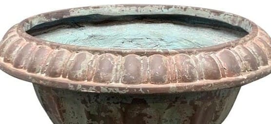 Vaso c/pé red D41*34H cinzento MGO