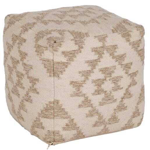 Pouf 45*45*45 lã/algodão desnhos geométricos