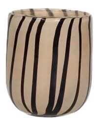 Vaso/hurricane D9*H11 vidro riscas