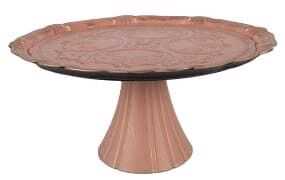 Prato bolos c/pé D33*14H  rosa