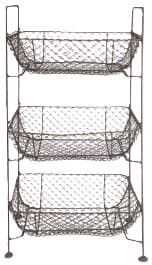Armação metal 35*26*71H c/ 3cestos rede