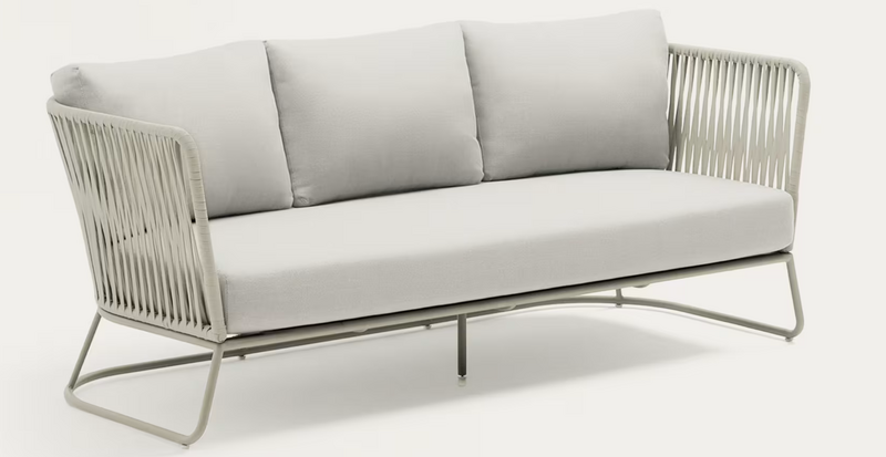 Sofá exterior 189*76*78 alt aluminio branco