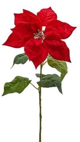 Ramo poinsétia 25*H70cm c/folhas