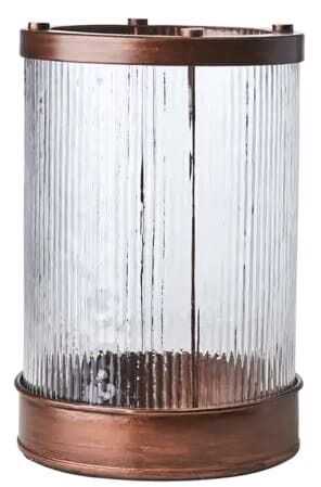 Lanterna vidro/metal  D21*H328 cobre