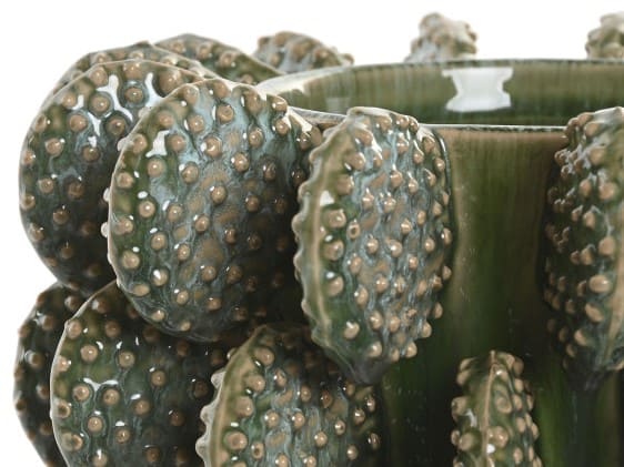 Jarra/centro cerâmica 24*24*17H cacto verde