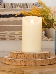 Vela LED 7,5*7,5*20  chama c/movimento