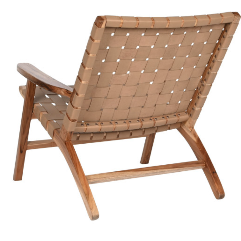 POLTRONA TECA PELE 74X78X75